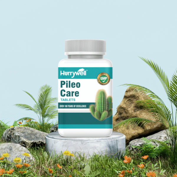 Hurrywell Pileo Care Tablets – Ayurvedic Relief for Piles, Fissures & Anal Discomfort