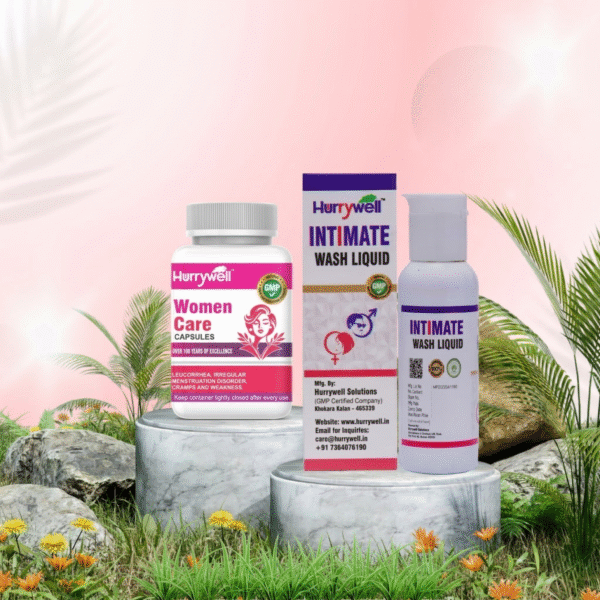 Hurrywell Women Care Combo – Capsules + Intimate Wash